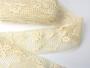 Cotton bobbin lace insert 75152, width 115 mm, ecru - 4/5