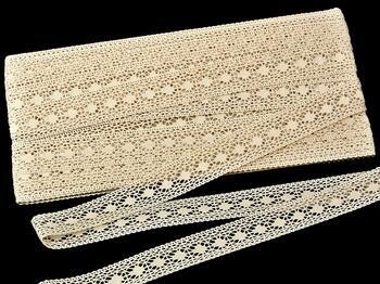 Cotton bobbin lace insert 75159, width 24 mm, ecru - 4