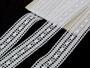 Cotton bobbin lace insert 75161, width 19 mm, white - 4/4