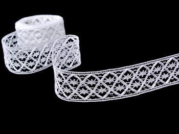 Cotton bobbin lace insert 75174, width 29 mm, white - 4