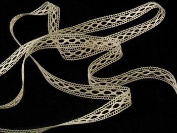 Cotton bobbin lace insert 75182, width 13 mm, ecru - 4