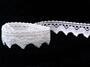 Cotton bobbin lace 75191, width 15 mm, white - 4/4