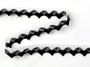 Bobbin lace No. 75191 white/black | 30 m - 4