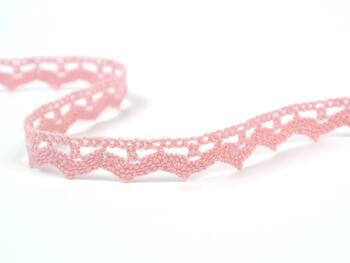 Cotton bobbin lace 75207, width 14 mm, pink - 4