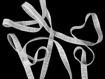 Cotton bobbin lace insert 75212, width 13 mm, white - 4