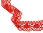 Cotton bobbin lace 75223, width 50 mm, red - 4/4