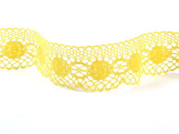 Bobbin lace No. 75223 yellow | 30 m - 4