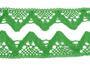 Cotton bobbin lace 75221, width 65 mm, grass green - 4/4