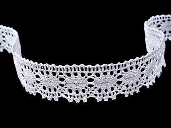 Cotton bobbin lace 75230, width 37 mm, white - 4