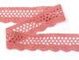 Cotton bobbin lace 75231, width 40 mm, rose - 4/4