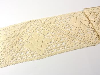 Cotton bobbin lace insert 75233, width 40 mm, ecru - 4