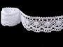 Cotton bobbin lace 75238, width 51 mm, white - 4/5