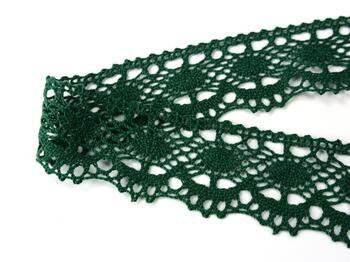 Cotton bobbin lace 75238, width 51 mm, green - 4