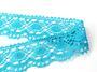 Cotton bobbin lace 75238, width 51 mm, turquoise - 4/4