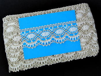 Bobbin lace No. 75238 bleached/natural linen | 30 m - 4