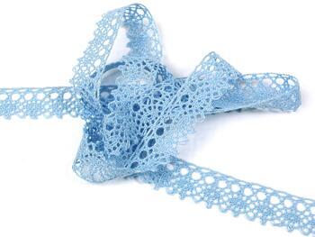 Cotton bobbin lace 75239, width 19 mm, light blue - 4