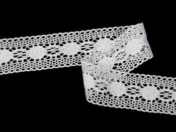 Cotton bobbin lace insert 75249, width 48 mm, white - 4
