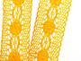 Cotton bobbin lace insert 75249, width 48 mm, yellow - 4/4