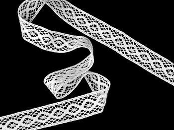 Cotton bobbin lace insert 75250, width 31 mm, white - 4