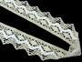 Cotton bobbin lace 75251, width 50 mm, ecru/white - 4/4