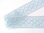 Cotton bobbin lace insert 75252, width 45 mm, light blue - 4/4