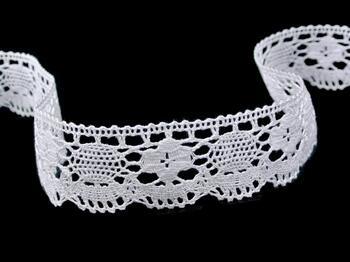 Cotton bobbin lace 75253, width 50 mm, white - 4