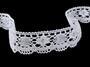 Cotton bobbin lace 75253, width 50 mm, white - 4/4