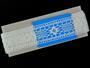 Linen bobbin lace insert 75254, width 48 mm, 100% linen bleached - 4/4