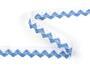 Cotton bobbin lace 75259, width 17 mm, white/sky blue - 4/5