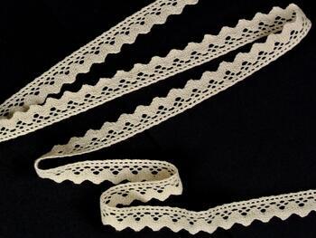 Cotton bobbin lace 75259, width 17 mm, ecru - 4