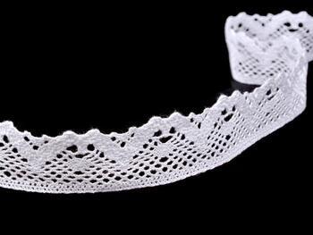 Cotton bobbin lace 75261, width 40 mm, white - 4