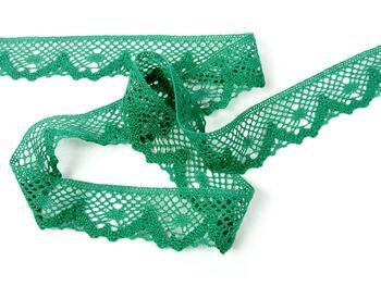 Cotton bobbin lace 75261, width 40 mm, light green - 4