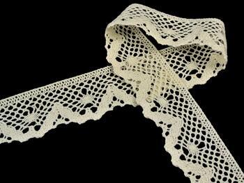 Cotton bobbin lace 75261, width 40 mm, ecru - 4