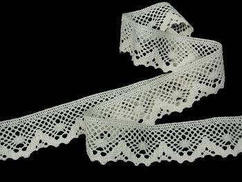 Cotton bobbin lace 75261, width 40 mm, ivory - 4