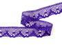 Cotton bobbin lace 75261, width 40 mm, purple - 4/5