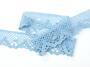 Cotton bobbin lace 75261, width 40 mm, light blue - 4/5
