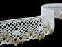 Linen bobbin lace 75261, width 40 mm, 100% linen bleached/natural - 4/4