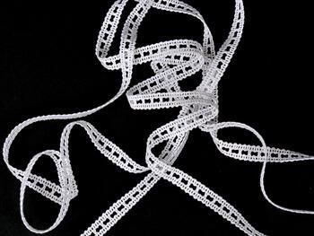 Cotton bobbin lace insert 75279, width 13 mm, white - 4