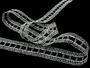 Metalic bobbin lace insert 75281, width 18 mm, Lurex silver - 4/5
