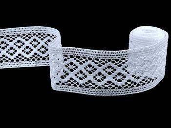 Cotton bobbin lace insert 75283, width 53 mm, white - 4
