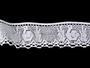 Cotton bobbin lace 75284, width 66 mm, white - 4/4