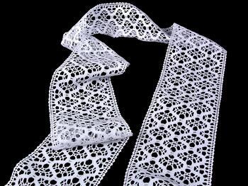 Cotton bobbin lace insert 75291, width 30 mm, white - 4