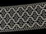 Cotton bobbin lace insert 75291, width 30 mm, light linen gray - 4/4