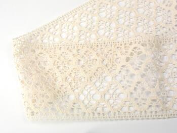 Cotton bobbin lace insert 75291, width 30 mm, ivory - 4