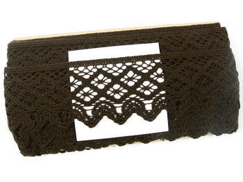 Bobbin lace No. 75293 dark brown | 30 m - 4