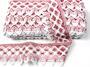Cotton bobbin lace 75293, width 68 mm, rose/white - 4/4