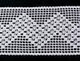 Cotton bobbin lace insert 75299, width 128 mm, white - 4/4