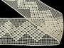 Cotton bobbin lace insert 75299, width 128 mm, ecru - 4/4