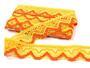 Cotton bobbin lace 75301, width 58 mm, yellow/dark yellow/rich orange - 4/5
