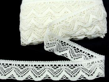 Bobbin lace No. 75301 toned white | 30 m - 4